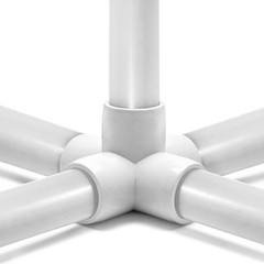 QWORK 5 Way 1/2″ Tee PVC Fitting Elbow,10 Pack Connector, White