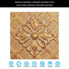 Artistic 3D Ceiling Tile 3D embossed wall panels PL04 Vintage brown gold 10pcs