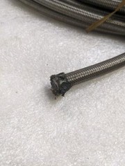 AEROQUIP S-7TW SS BRAIDED HOSE 45′ OAL 1/2″ OD 3/8″ ID TEFLON NEW R5TA