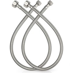 Midanya Faucet Supply Lines,24″ Stainless Steel Braided Water 24 Inch, White
