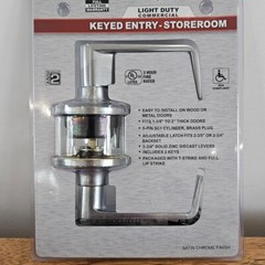 Commercial Light Duty Keyed Entry Door Lever Satin Chrome UH40050