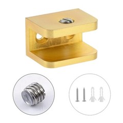 4 x Glass Clamp & Stainless Steel Screws For Bathroom Shower Room Meeting Room