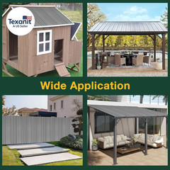 10 Pcs Metal Roofing Panels, 5.1 Feet Corrugated Galvanized Roofing Panels Metal