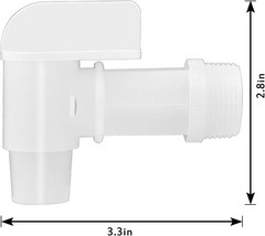 White Plastic Drum Faucet – 3/4″ NPT Spigot for Plastic Jugs & Water Tanks