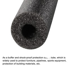 Foam Tube Sponge Protective Sleeve Black 13mm(0.5 Inch) ID, Pack of 4
