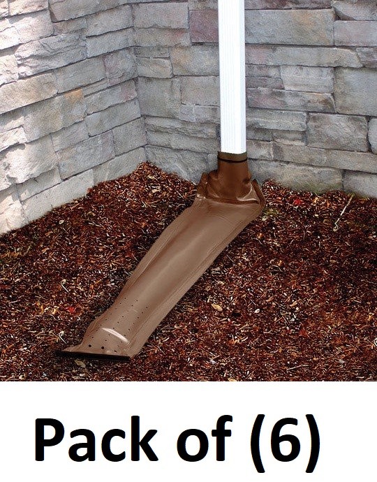 (6) ea Thermwell DE46BR 46″ Brown Roll Out Roll Up Automatic Downspout Extenders