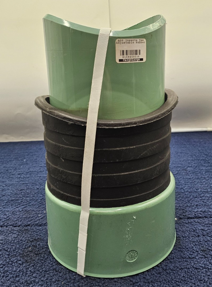 ADS 6N1210-12FIT Insert Tee 6″ Plain End Bell & Spigot Bell PVC/Rubber/Steel
