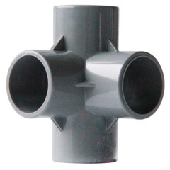 PVC 3/4/5/6-Way Elbow Connector Coupling Pipe Fittings Dia 20/25/32/40/50mm Grey
