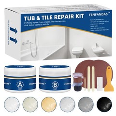 Tub and Fiberglass Shower Repair Kit White, Porcelain Tile Repair Kit