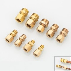Brass Car Pipe Fitting Connector Tube Tubing Joiner Adapter Compression Fitting