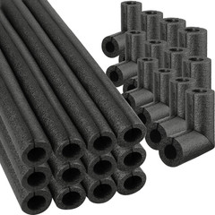 8 Pack Elbow Pipe Insulation Foam Tube Outdoor Wrap Black Pipe Covers Elbow Insu