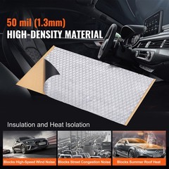 VEVOR 47pcs 52sqft Car Sound Deadening Mat Noise Insulation 50mil 9.8″ x 15.7″