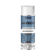 Seymour 16-821, Hi-Tech Lacquer Spray Paint, Gloss Clear, 12oz, 1ea