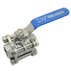 1/2″ – 2″ 3-Piece type Full Port Ball Valve NPT Threaded Stainless Steel 304