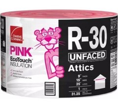R- 30 Unfaced Fiberglass Insulation Roll 15 in. x 25 ft. (1 Roll)