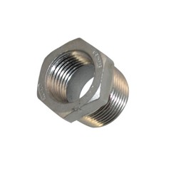 NPT 3/4″ male to 1/2″ female HEX Reducing bush adapter Pipe Fitting Stainless