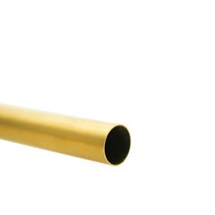 Tynulox H62 1″(25mm) OD Brass Tube 0.5mm Wall × 300mm Length 25 mm OD, Gold