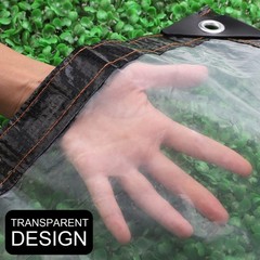 Lrnn Clear Waterproof Tarps Outdoor 3 x 3 Feet Transparent Tarpaulin Plastic …