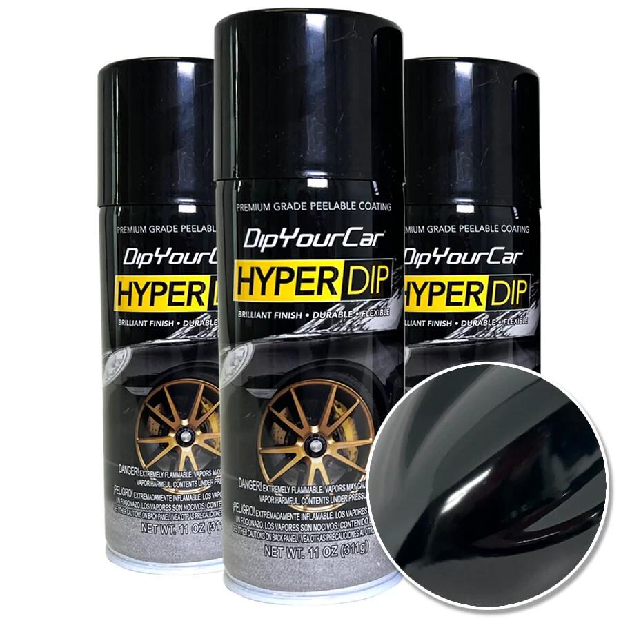 3 PACK – DYC HyperDip Aerosol Piano Black (Gloss) NEW
