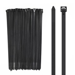 12-Inch Heavy Duty Black Cable Ties 100-Pack, 80 lb Tensile Strength and 0.3-…