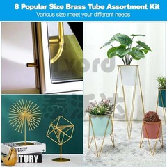 Brass Tube Round 2mm 3mm 4mm 5mm 6mm 7mm 8mm 10mm 12mm 14mm 15mm O.D. x 200mm
