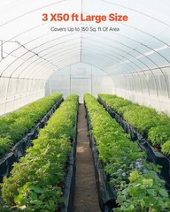 Plastic Sheeting 3x50FT 4mil Black Heavy Duty Roll for Ground Cover