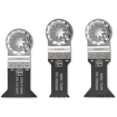 Fein Starlock E-Cut Combo Wood & Metal Saw Blade Set – 3-Piece Kit for Precisio