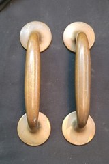Pair of Vintage Solid Brass Door Handle Pulls 7 1/2″ GS00524