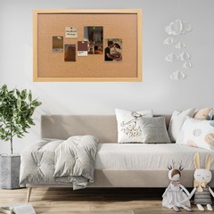 Cork Bulletin Board, 36×24 Inches Hanging Cork Board Wooden Framed with Pins …