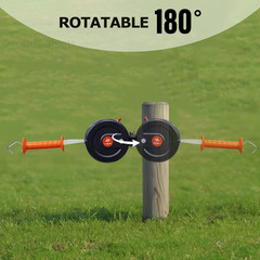 Electric Fence Gate Handle, Retractable Reusable Electric Fence Handle Built in,