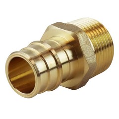 Apollo EPXMA3434 200 PSI Brass Lead-Free Adapter 3/4 x 3/4 MNPT Dia. in.