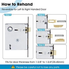 Old Mortise Lock Replacement Parts 1 Pack, Oil Rubbed Bronze