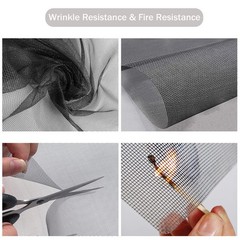 SAKURRY Window Screen Replacement Kit, 48” x 99” x 99”, Black