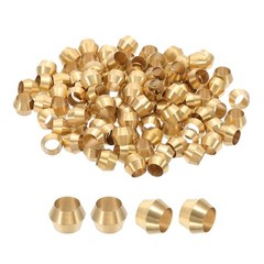 100Pcs Tube OD 3/16″ Brass Compression Sleeves Ferrules