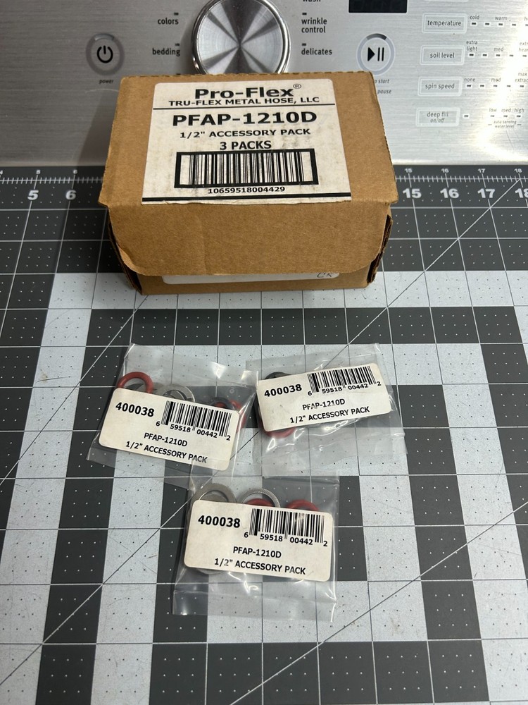 New 3-pack lot Pro-Flex CSST 1/2″ Fittings Accessory PFAP-1210D o-rings gaskets