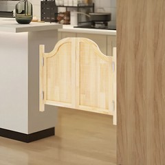 Swing Solid Wood Door Partition Door for Shop Entrance Partition Log Color NEW