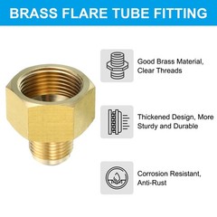 1Pcs 3/4″ Female Flare x 1/2″ Male Flare Connector Brass Adapter Reducing