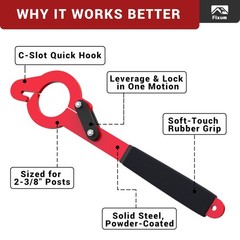Chain Link Fence Stretcher Tool, Fits 2-3/8″ OD Posts, Wire Puller 1 PC