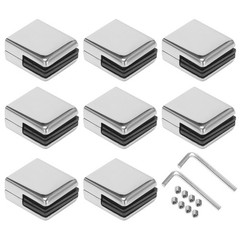 Glass Clamp 8-10mm 8PCS Stainless Steel 304 Glass Clamps Adjustable Glass9573
