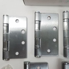 Lot 6 Ball Bearing Commercial Butt Hinges Square 4.5 x 4.5 Satin Chrome 26D