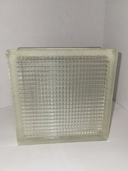 RETIRED GLASS BLOCK, Came Out Of USA Home, Lined, 7.75×7.75×3 7/8 In