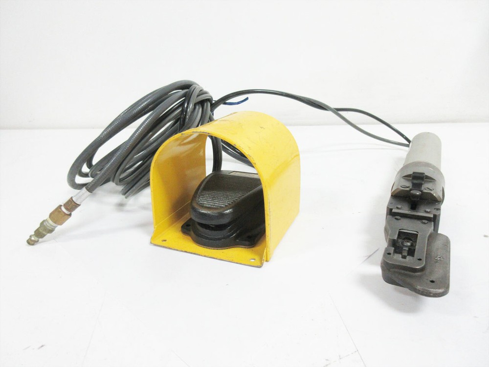 AMP 189722-1 PNEUMATIC CRIMP 6-26 POWER UNIT & 318161-1 GRIP HEAD & 58380-1 DIE