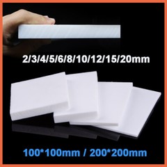 PTFE Plate Sheet High Temperature 2/3/4/5/6/8/10/12/15/20mm Thick Plastics White