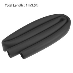 Foam Tubing for Handle Grip Support Pipe Insulation 22mm ID 32mm OD 1m L Black