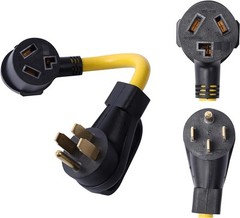 ONETAK NEMA 14-50P to 10-30R 120V/240V 50 Amp 4 Prong Male Plug 14-50P/10-30R