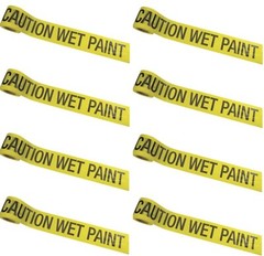 CH Hanson 16101 300′ x 3″ Yellow Vinyl CAUTION WET PAINT Tape Ribbon – Pack of 8
