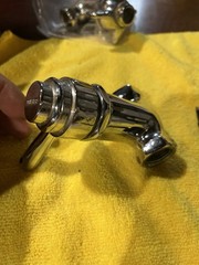 (2) Central Brass Chrome Self-Close High Quality Valves + (1) Sloan H-740 Angle