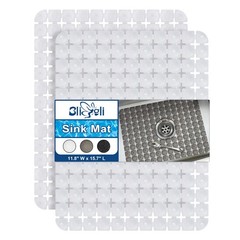 Bligli Sink Mat for Stainless Steel/Ceramic 11.8 x 15.7 inches, Transparent