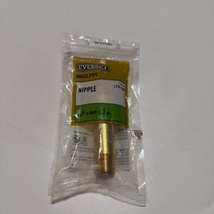 Everbilt LFA-789 3/8 in. x 3 in. MIP Brass Pipe Adapter Nipple Fitting Lead Free
