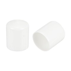 8Pcs White 38mm Rubber End Caps Round Vinyl Plug Insert Rubber Flexible